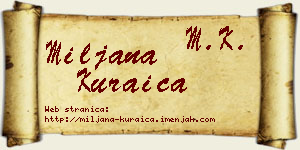 Miljana Kuraica vizit kartica